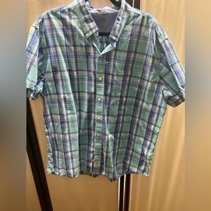 IZOD Saltwater Relaxed Classics-Plaid Shirt